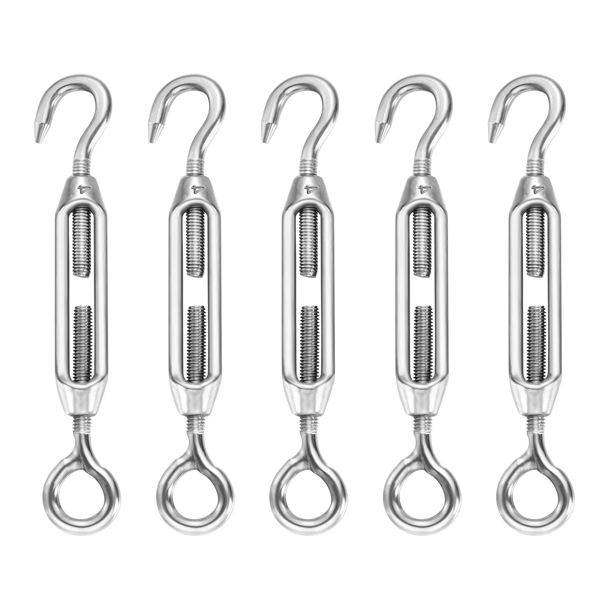 

WINOMO 5PCS Durable Wire Tension Hook Turnbuckle Rope Tension for Outdoor Installation Indoor