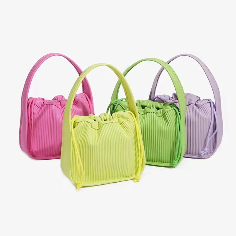 Fashion Ruched Women Handbags Designer Drawsting Small Tote Bag Luxury Soft Pu Leather Shoulder Crossbody Bags Candy Summer Sac
Fashion Ruched Women Handbags Designer Drawsting Small Tote Bag Luxury Soft Pu Leather Shoulder Crossbody Bags Candy Summer Sac