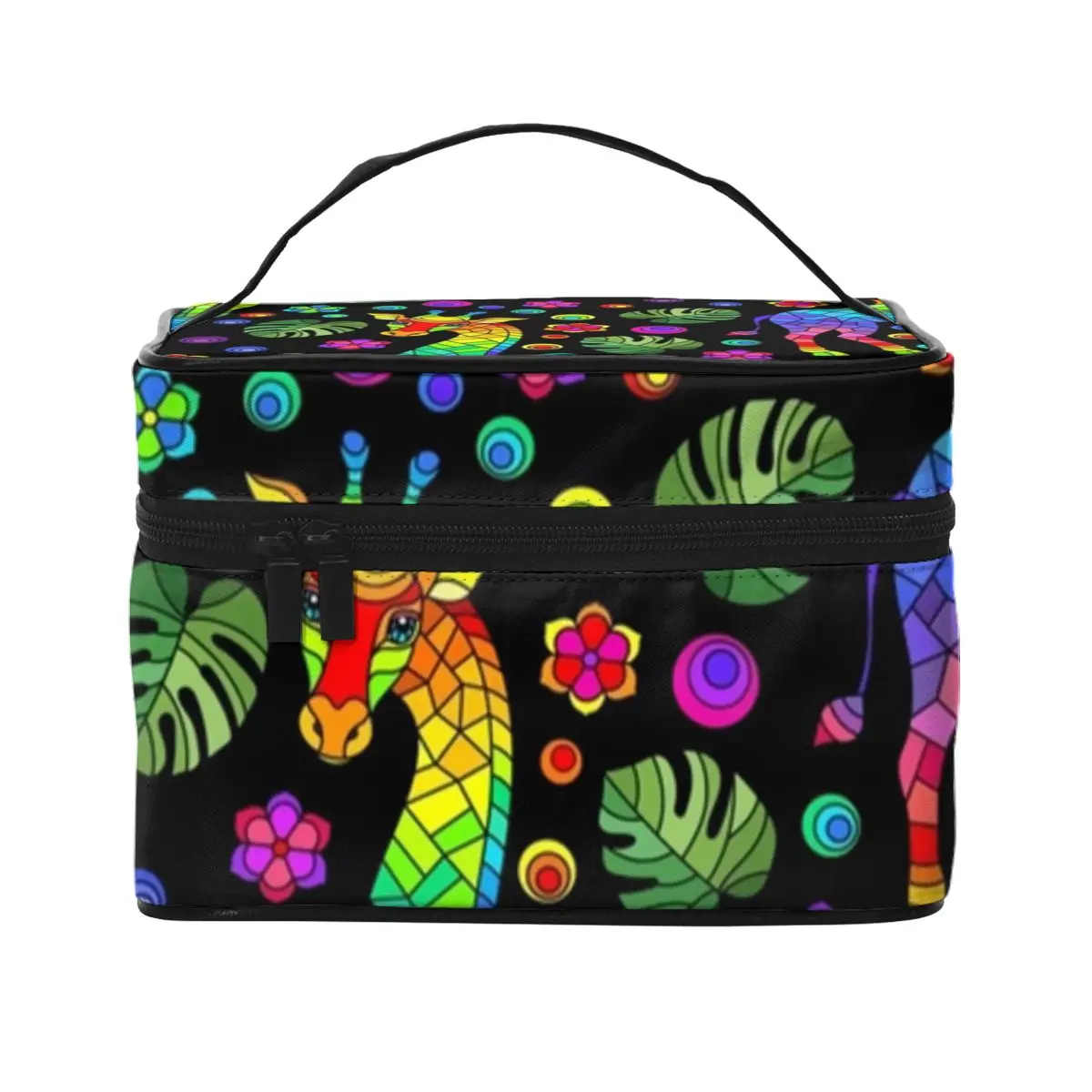 Abstract Giraffe Cosmetic Bags Colorful Animal Print Pack Storage Organizers with Handle Restroom Woman's Makeup Pouch
Abstract Giraffe Cosmetic Bags Colorful Animal Print Pack Storage Organizers with Handle Restroom Woman's Makeup Pouch