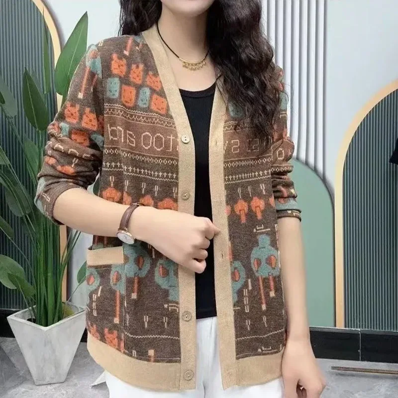 Women Clothing 2023 New Loose Pockets Cardigan Spring Autumn Knitwear Vintage Casual Sweaters Female Coat
Women Clothing 2023 New Loose Pockets Cardigan Spring Autumn Knitwear Vintage Casual Sweaters Female Coat