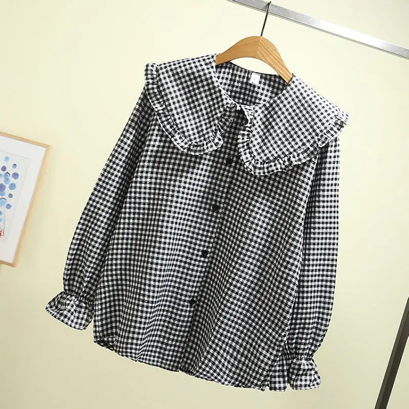2022 Spring Autumn Children Clothes Classic Style Girls Cute Turn-down Collar Loose Lattice Baby Shirt Long Sleeve Blouse B08
2022 Spring Autumn Children Clothes Classic Style Girls Cute Turn-down Collar Loose Lattice Baby Shirt Long Sleeve Blouse B08