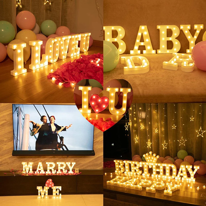 Alphabet Letter LED Lights Luminous Number Lamp Decor Battery Night Light for home Wedding Birthday Christmas party Decoration
Alphabet Letter LED Lights Luminous Number Lamp Decor Battery Night Light for home Wedding Birthday Christmas party Decoration