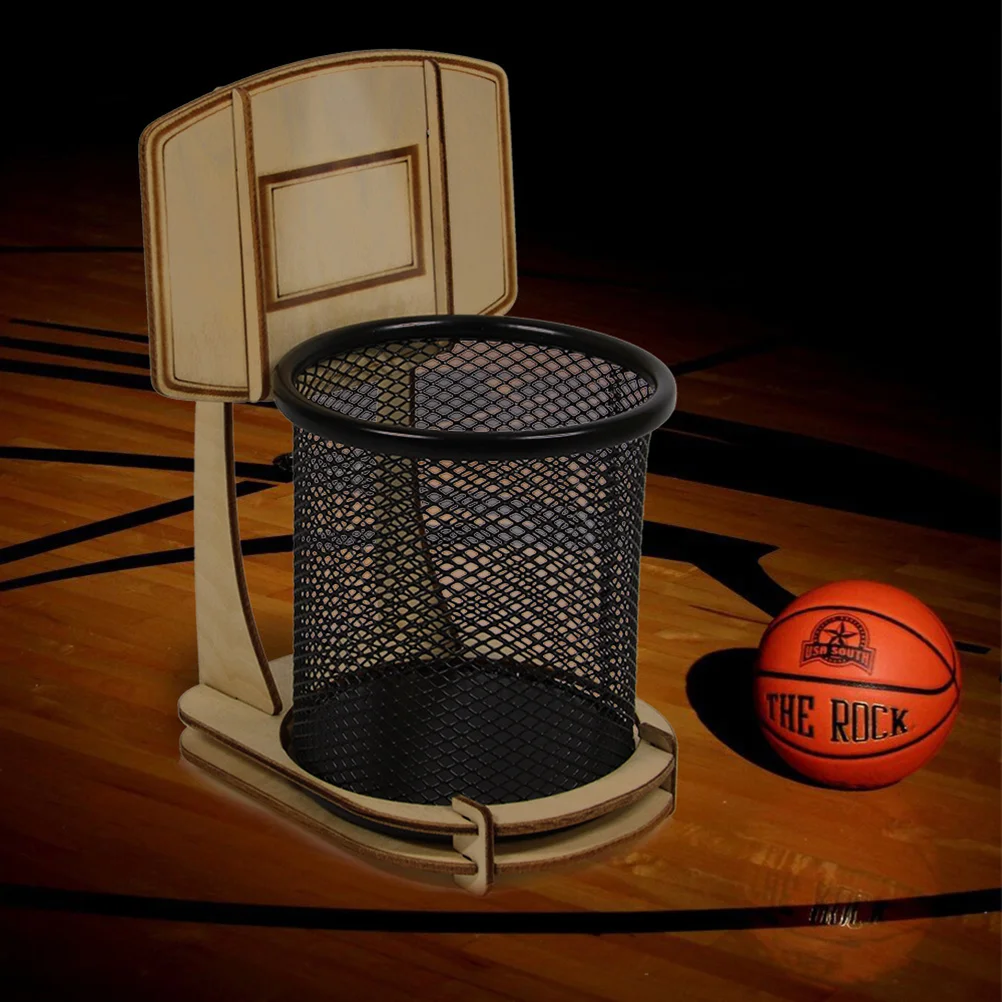 1pc DIY Pen Holder Basketball Stand Wooden Pen Vase Storage Case Stationery Supplies Pencil Box for Home
1pc DIY Pen Holder Basketball Stand Wooden Pen Vase Storage Case Stationery Supplies Pencil Box for Home