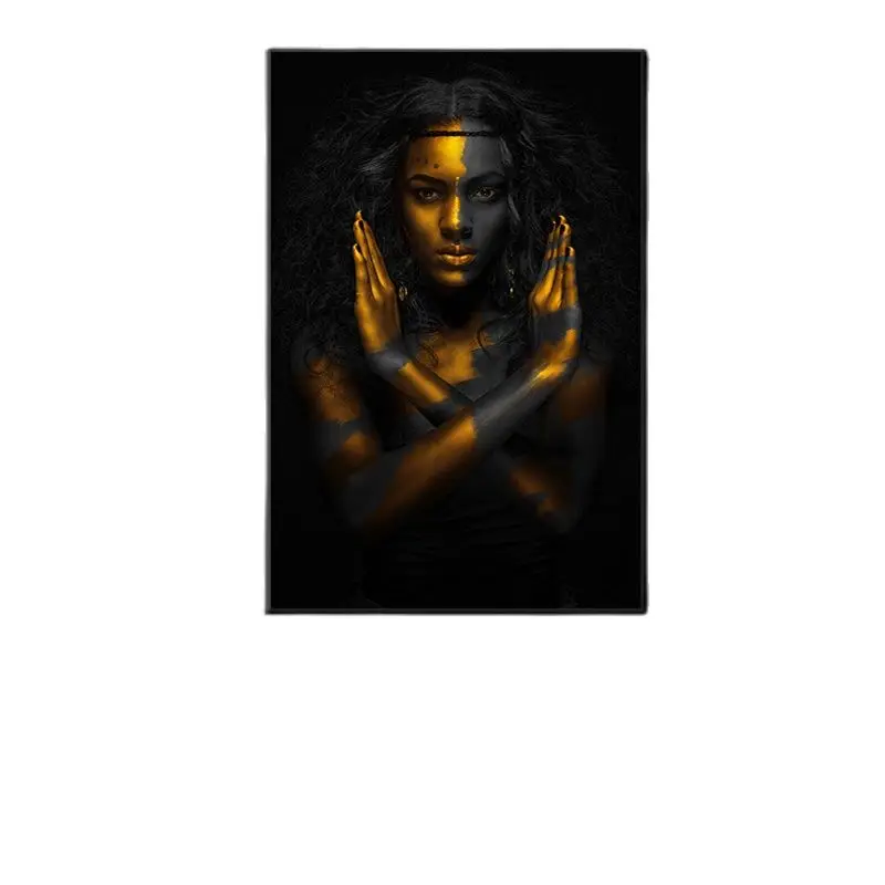 Black and Gold African Nude Woman Indian Oil Painting on Canvas Posters and Prints Modern Decor Wall Art Picture for Living Room
Black and Gold African Nude Woman Indian Oil Painting on Canvas Posters and Prints Modern Decor Wall Art Picture for Living Room