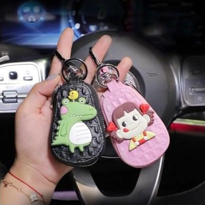 Genuine leather car key case mini car key cover cute keychain storage bag wallet key chain pendant girl gift car accessories
Genuine leather car key case mini car key cover cute keychain storage bag wallet key chain pendant girl gift car accessories