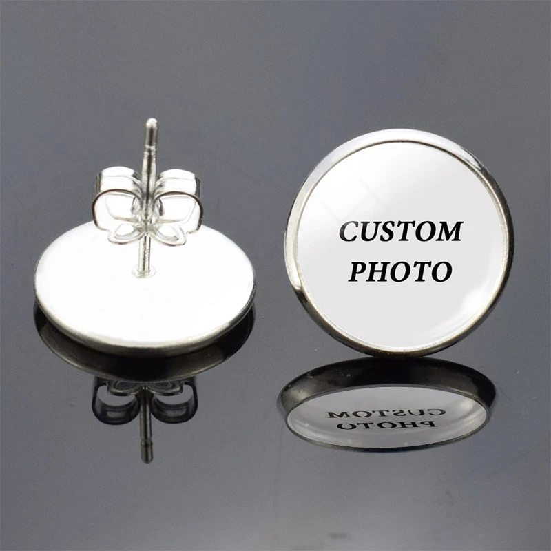 Custom Photo Company Logo Text earring Glass Cabochon Alloy stud earrings Wedding Gift
Custom Photo Company Logo Text earring Glass Cabochon Alloy stud earrings Wedding Gift