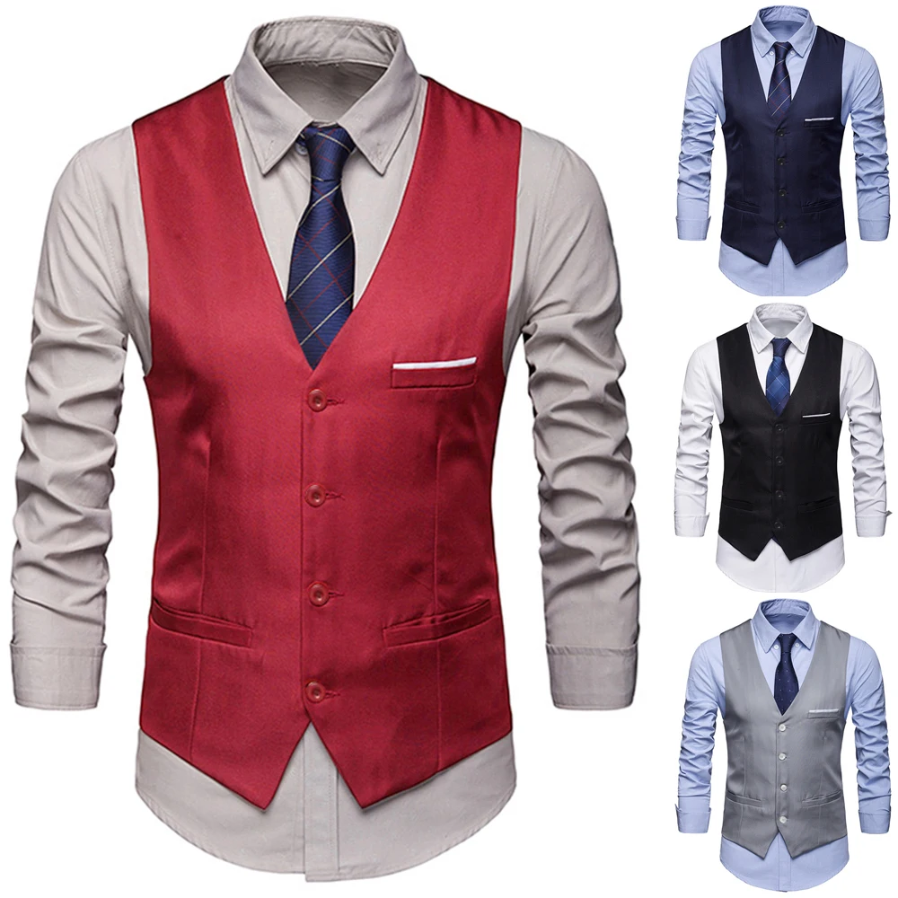 2022 New Arrival Dress Vests For Men Slim Fit Mens Suit Vest Male Waistcoat Gilet Homme Casual Sleeveless Formal Business Jacket
2022 New Arrival Dress Vests For Men Slim Fit Mens Suit Vest Male Waistcoat Gilet Homme Casual Sleeveless Formal Business Jacket