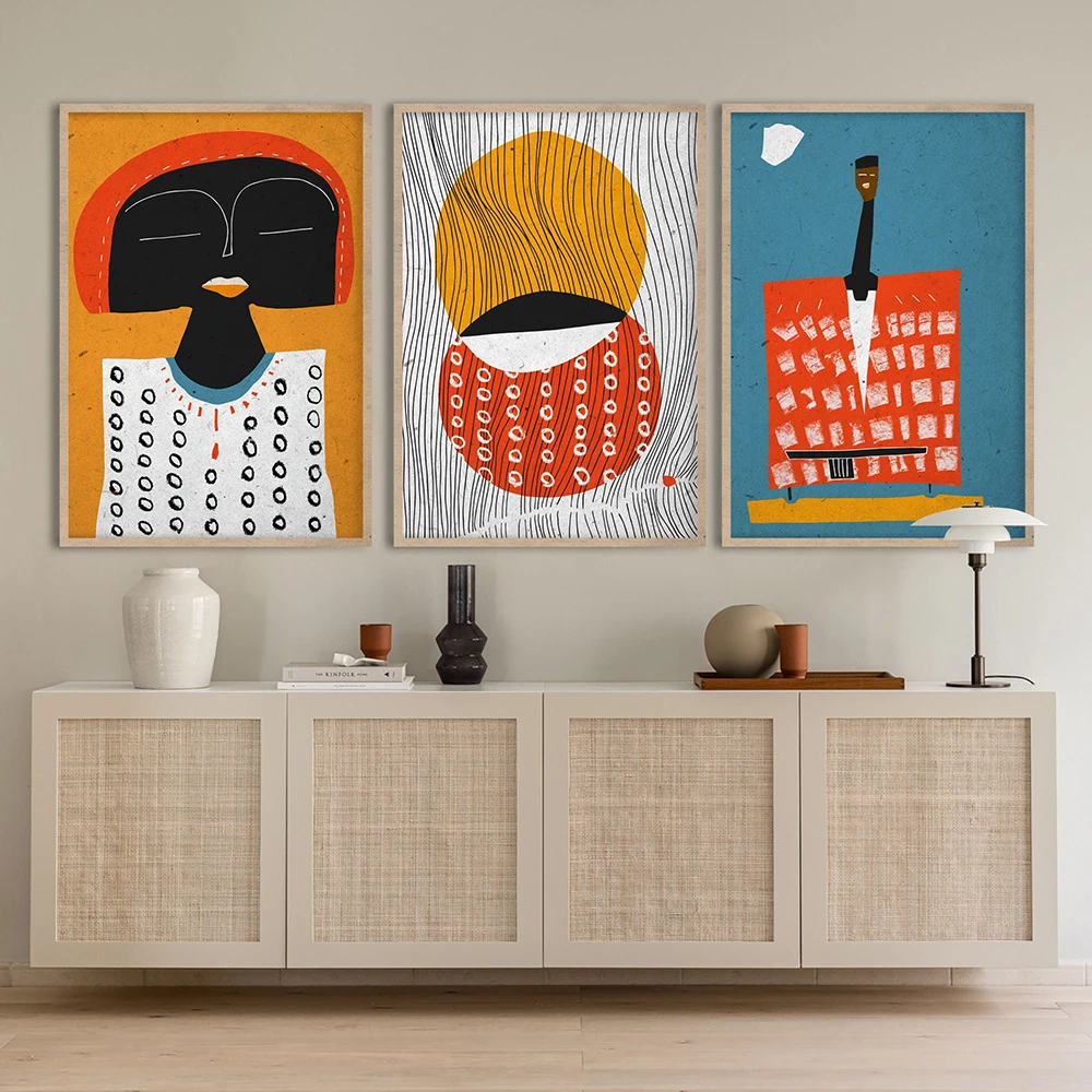 African Canvas Painting Wall Art Modern Boho Home Decor Abstract Afro Figures African Posters Wall Pictures for Room Loft
African Canvas Painting Wall Art Modern Boho Home Decor Abstract Afro Figures African Posters Wall Pictures for Room Loft