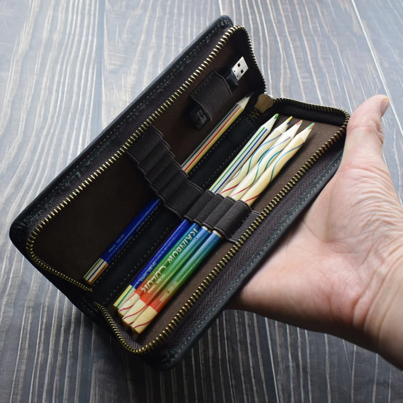 Real Cowhide Pencilcase Portable Zipper Pen Holder Protecter Storage Bag Hand Made 100% Genuine Leather Pencil Case Office
Real Cowhide Pencilcase Portable Zipper Pen Holder Protecter Storage Bag Hand Made 100% Genuine Leather Pencil Case Office