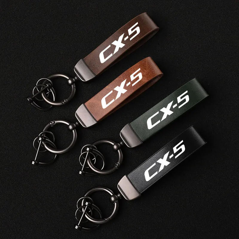 

Модный кожаный брелок, деловой подарок, брелок для ключей для мужчин и женщин, автомобильный брелок с логотипом под заказ для Mazda CX-5, аксессуары