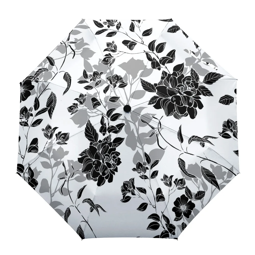 Flower Lines Black And White Windproof Umbrellas Travel Folding Umbrella for Female Male Eight Bone Automatic Printed Parasol
Flower Lines Black And White Windproof Umbrellas Travel Folding Umbrella for Female Male Eight Bone Automatic Printed Parasol