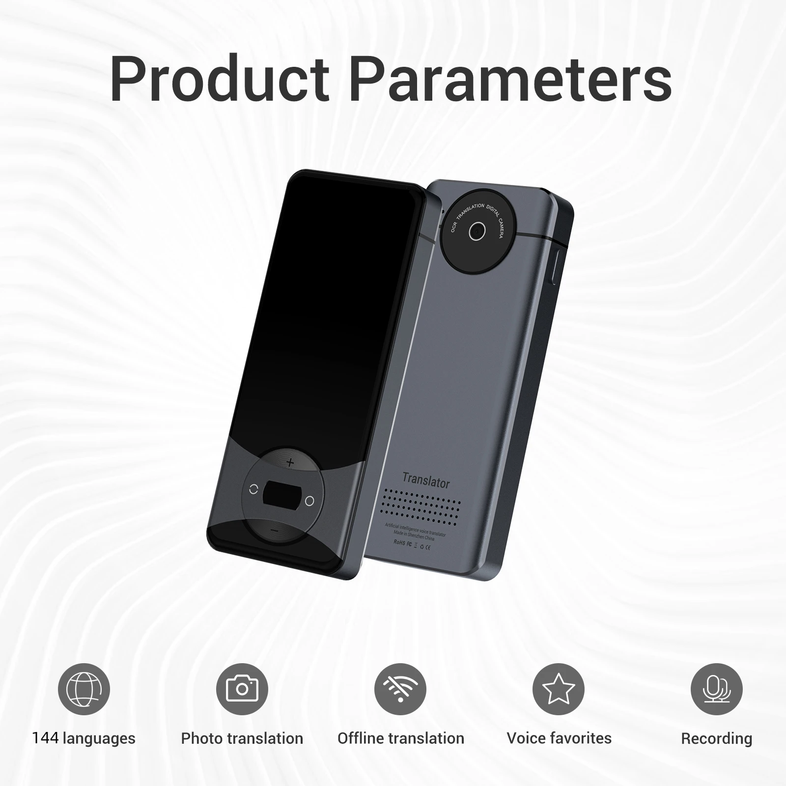 Wooask W10 Real Time Translator Smart Voice Offline Instant 144 Language Mutual Translation Device for Travel Business Learning
Wooask W10 Real Time Translator Smart Voice Offline Instant 144 Language Mutual Translation Device for Travel Business Learning