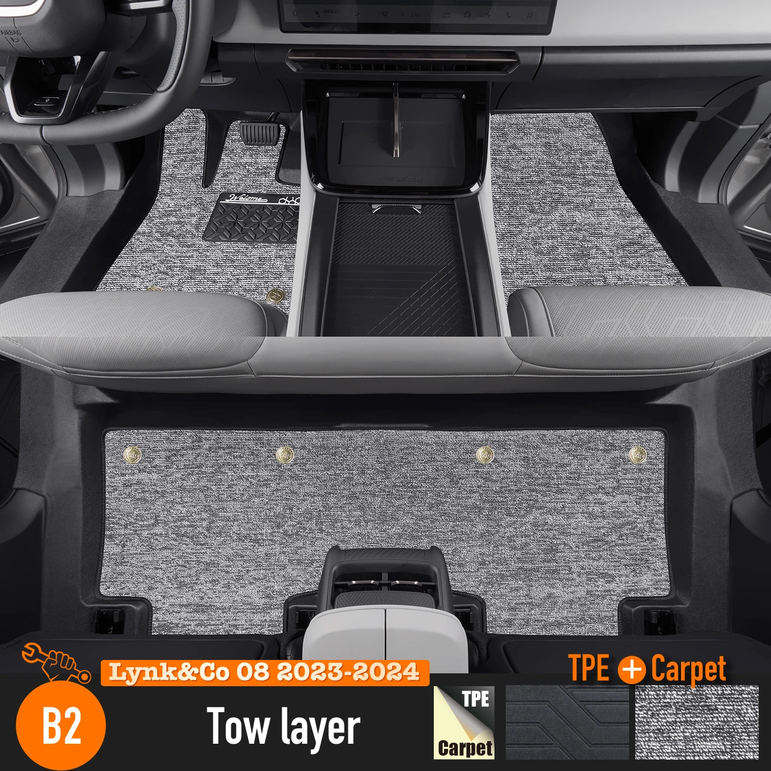 Автомобильный коврик с левым рулем для Lynk & Co 08 2023-2025, коврик для ног с полным объемным звуком, автомобильный напольный коврик, напольный коврик, водонепроницаемый коврик
Автомобильный коврик с левым рулем для Lynk & Co 08 2023-2025, коврик для ног с полным объемным звуком, автомобильный напольный коврик, напольный коврик, водонепроницаемый коврик