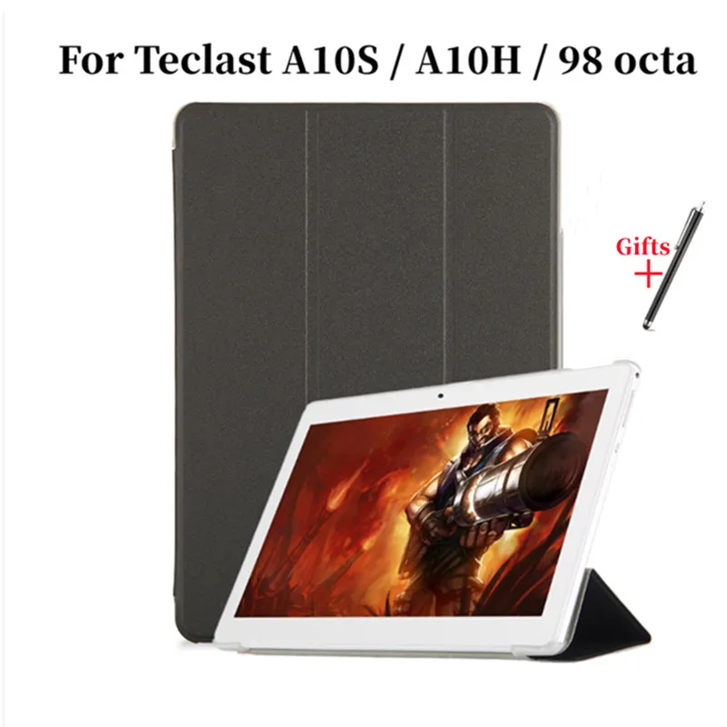 

For Teclast A10S case High quality Stand Pu Leather Case for Teclast A10S A10H 98 Octa Core Upgraded version MTK6753 4G + gifts