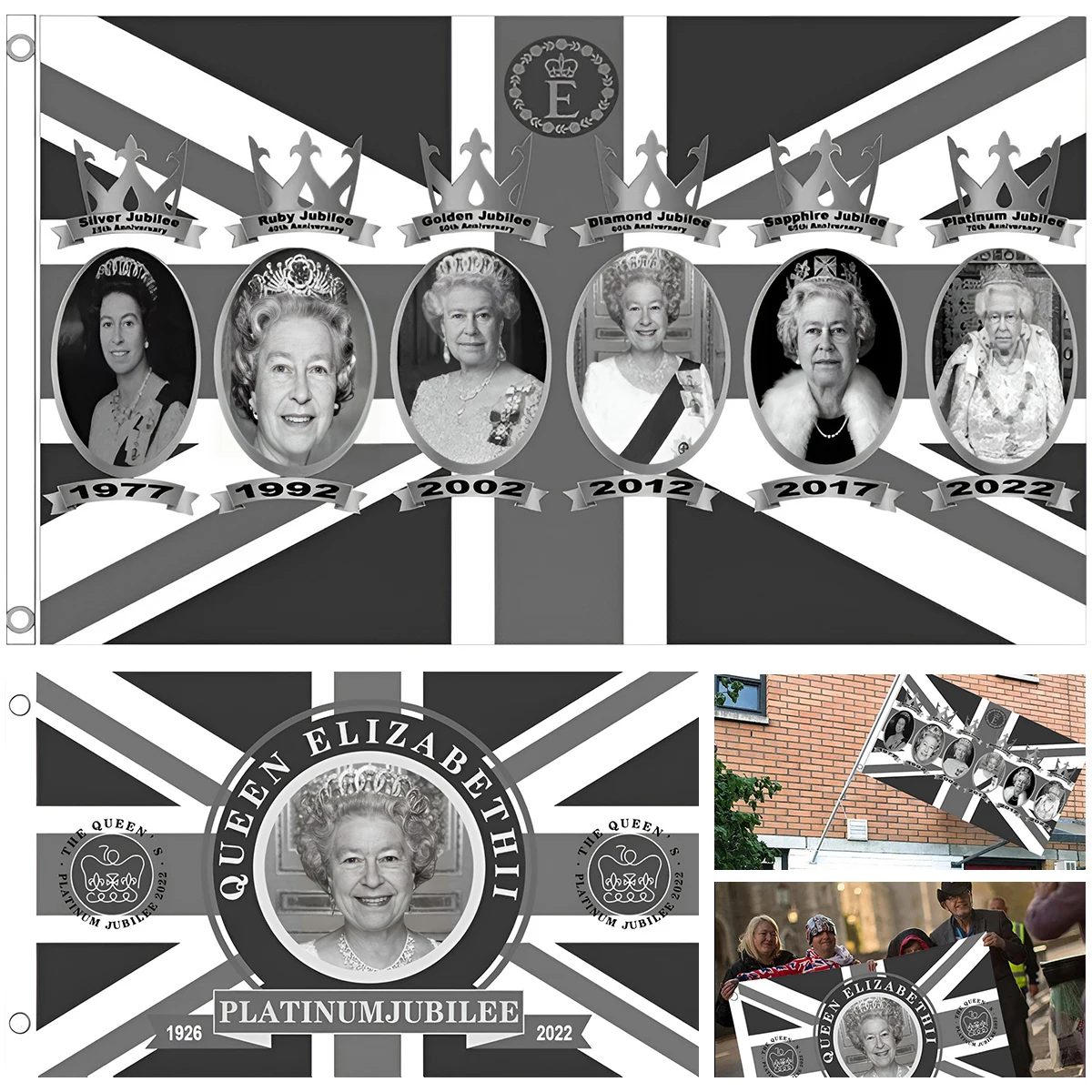 Флаг королевы Елизаветы 5x3 фута, тканевый большой плачевой флаг Елизаветы II, герметичный праздничный флаг королевы Великобритании для
Флаг королевы Елизаветы 5x3 фута, тканевый большой плачевой флаг Елизаветы II, герметичный праздничный флаг королевы Великобритании для