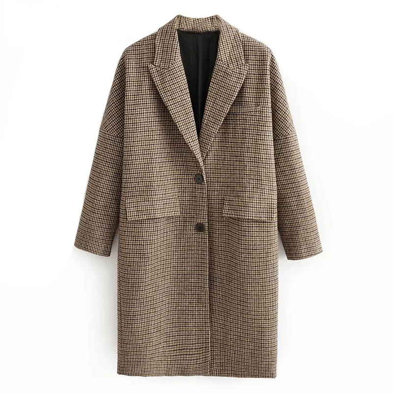 2021 Winter Long Female Plaid Coat, Plain Wool Coat, European Fashion, Vintage Warm Clothing for Women
2021 Winter Long Female Plaid Coat, Plain Wool Coat, European Fashion, Vintage Warm Clothing for Women