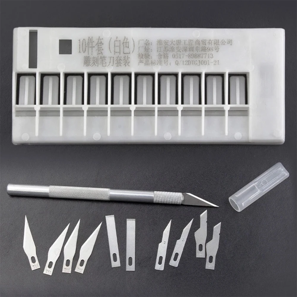 1set Multifunctional Pen Cutter 10pcs 3/4/11/16# Blade 140mm Blade Handle Disassembled DIY Crafts Engraving Sculpture Tool
1set Multifunctional Pen Cutter 10pcs 3/4/11/16# Blade 140mm Blade Handle Disassembled DIY Crafts Engraving Sculpture Tool
