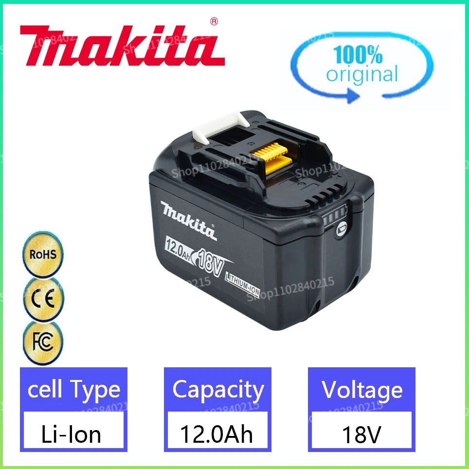 Makita 100% original 18V 12.0Ah Rechargeable Power Tool Battery With LED Li-ion Replacement LXT400 BL1860B BL1860 BL1850
Makita 100% original 18V 12.0Ah Rechargeable Power Tool Battery With LED Li-ion Replacement LXT400 BL1860B BL1860 BL1850