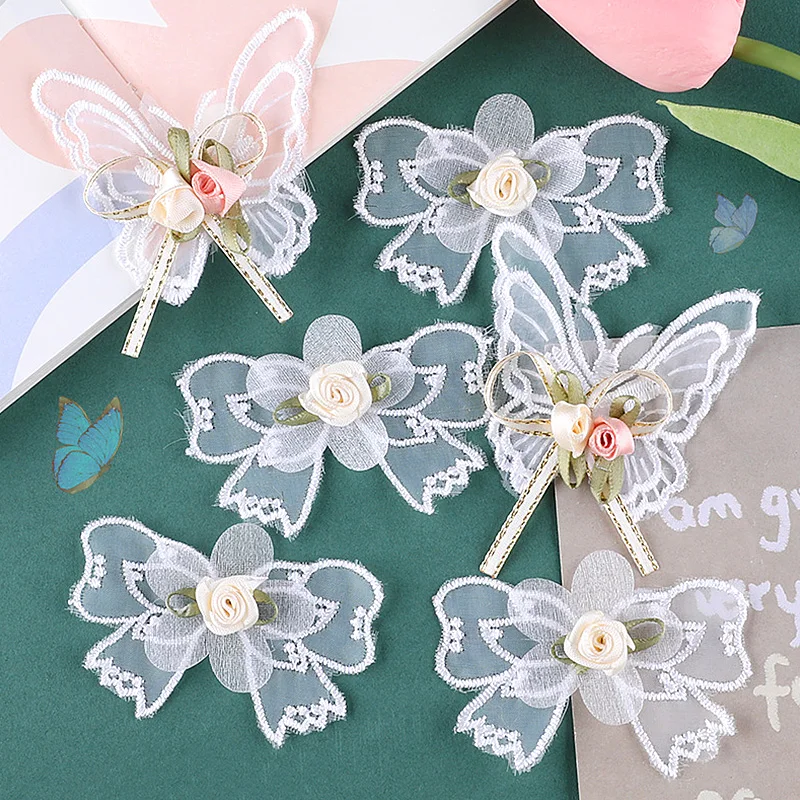 5pcs Bow Tie Patch Tulle Mesh Butterfly Cloth Patches Applique Garment Sewing Supplies Diy Hair Clip Wedding Dress Accessories
5pcs Bow Tie Patch Tulle Mesh Butterfly Cloth Patches Applique Garment Sewing Supplies Diy Hair Clip Wedding Dress Accessories