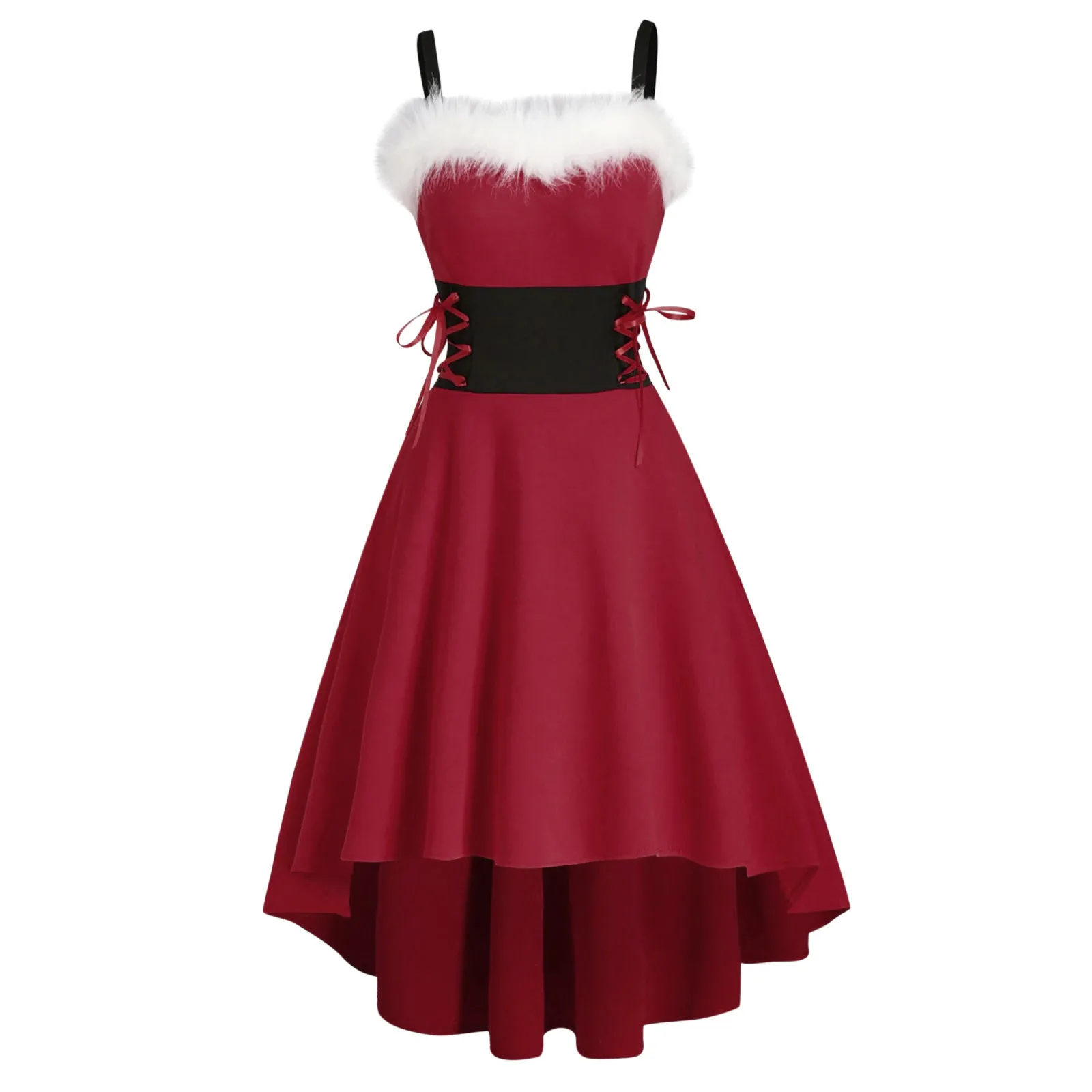 Christmas Elegant Vintage High Waisted Strappy Gown Dresses Women's Plush Trim Off Shoulder Pleated Irregular Hem A line Dresses
Christmas Elegant Vintage High Waisted Strappy Gown Dresses Women's Plush Trim Off Shoulder Pleated Irregular Hem A line Dresses