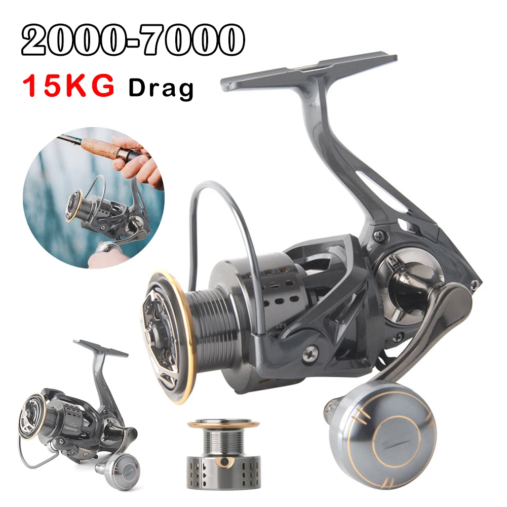 Ultralight Spinning Fishing Reel Outdoor Sport Carp Fishing Tool 15KG Max Drag Metal Spool 5.2:1 Gear Ratio Freshwater Saltwater
Ultralight Spinning Fishing Reel Outdoor Sport Carp Fishing Tool 15KG Max Drag Metal Spool 5.2:1 Gear Ratio Freshwater Saltwater