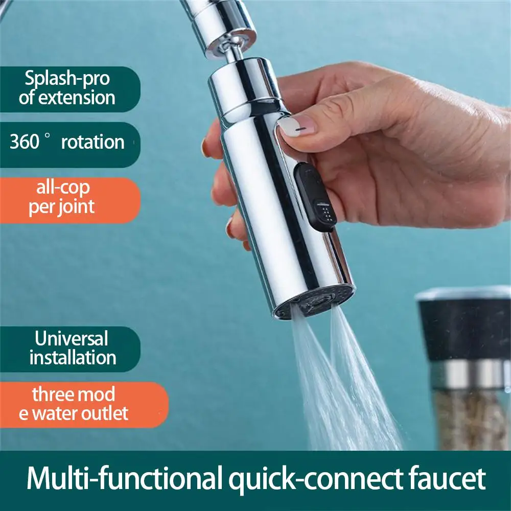 360 Rotary Faucet Nozzle Pressurized Faucet Aerator Bubbler Quick-connect Splashback Faucet Aerator Faucet Extension Spash-proof
360 Rotary Faucet Nozzle Pressurized Faucet Aerator Bubbler Quick-connect Splashback Faucet Aerator Faucet Extension Spash-proof