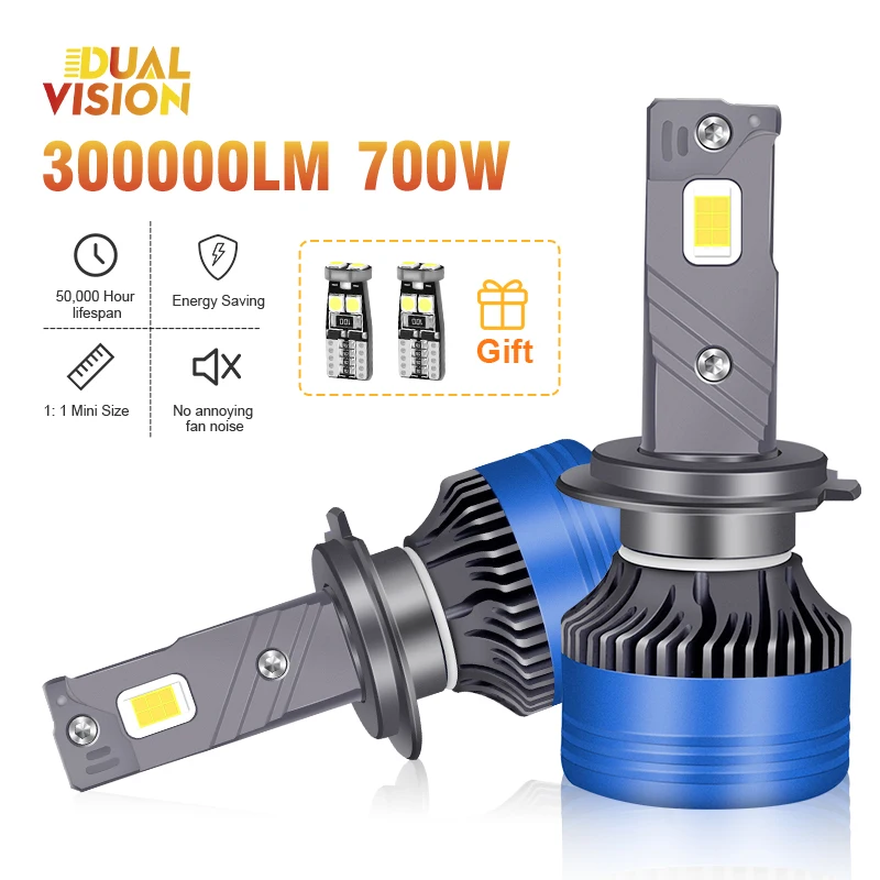 K5C 700W 300000LM H4 H11 Canbus LED Headlight H1 H7 H8 9005 HB3 9006 HB4 9012 HIR2 Turbo 4300K 6000K Lamp Car Light White
K5C 700W 300000LM H4 H11 Canbus LED Headlight H1 H7 H8 9005 HB3 9006 HB4 9012 HIR2 Turbo 4300K 6000K Lamp Car Light White