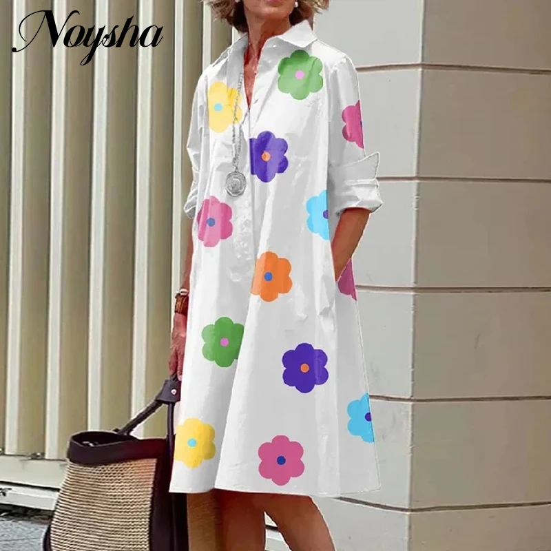 Женское Повседневное платье-рубашка, Элегантное однобортное платье-пуловер с отложным воротником и длинным рукавом, с принтом в уличном стиле, осень 2023
Женское Повседневное платье-рубашка, Элегантное однобортное платье-пуловер с отложным воротником и длинным рукавом, с принтом в уличном стиле, осень 2023