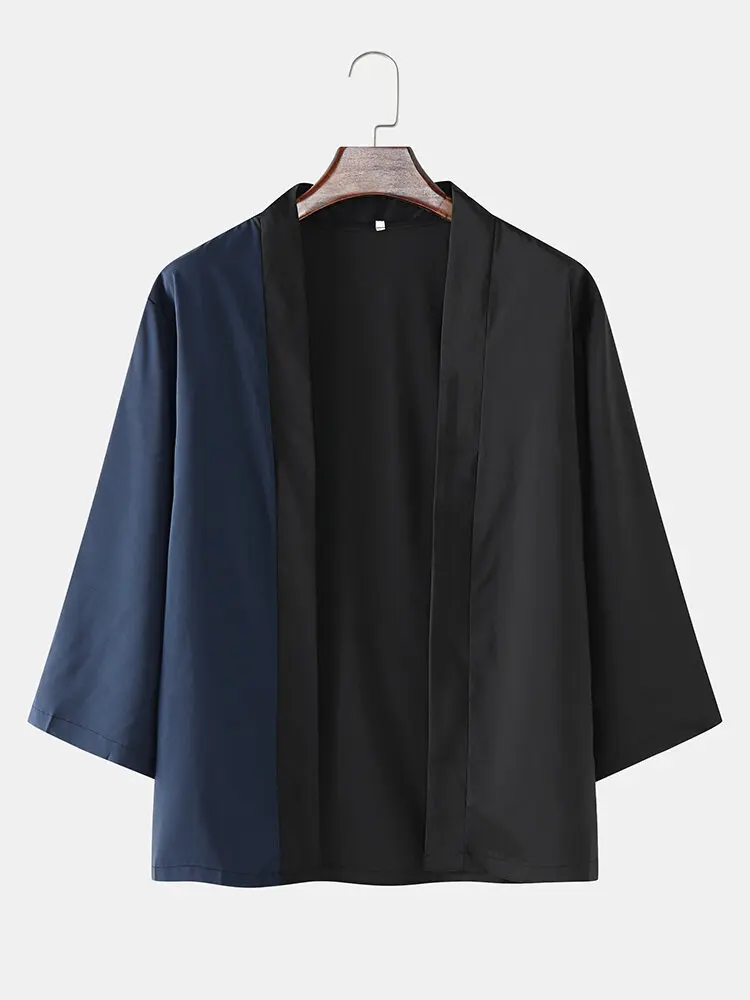 Men's Japanese Solid Color Kimono Three-quarter Sleeve Cardigan Spring and Summer Casual Loose Stitching Shirt Tao Robe Top
Men's Japanese Solid Color Kimono Three-quarter Sleeve Cardigan Spring and Summer Casual Loose Stitching Shirt Tao Robe Top