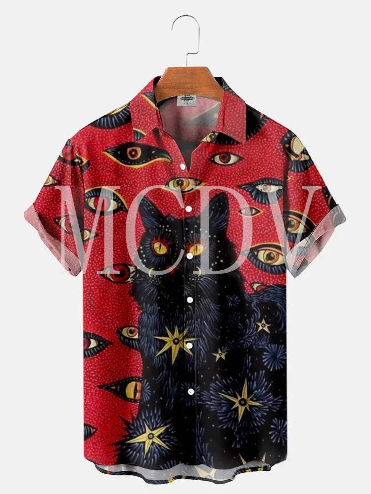 Men's For Women's Halloween Cat Printed Casual Breathable Short Sleeve Shirt Hawaiian Shirt
Men's For Women's Halloween Cat Printed Casual Breathable Short Sleeve Shirt Hawaiian Shirt