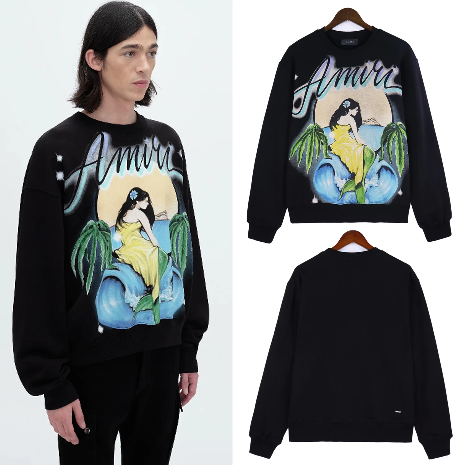 2023 Autumn Winter Men women pullover New Cotton Mythical Mermaid printed Loose Sweater Fashion Style
2023 Autumn Winter Men women pullover New Cotton Mythical Mermaid printed Loose Sweater Fashion Style