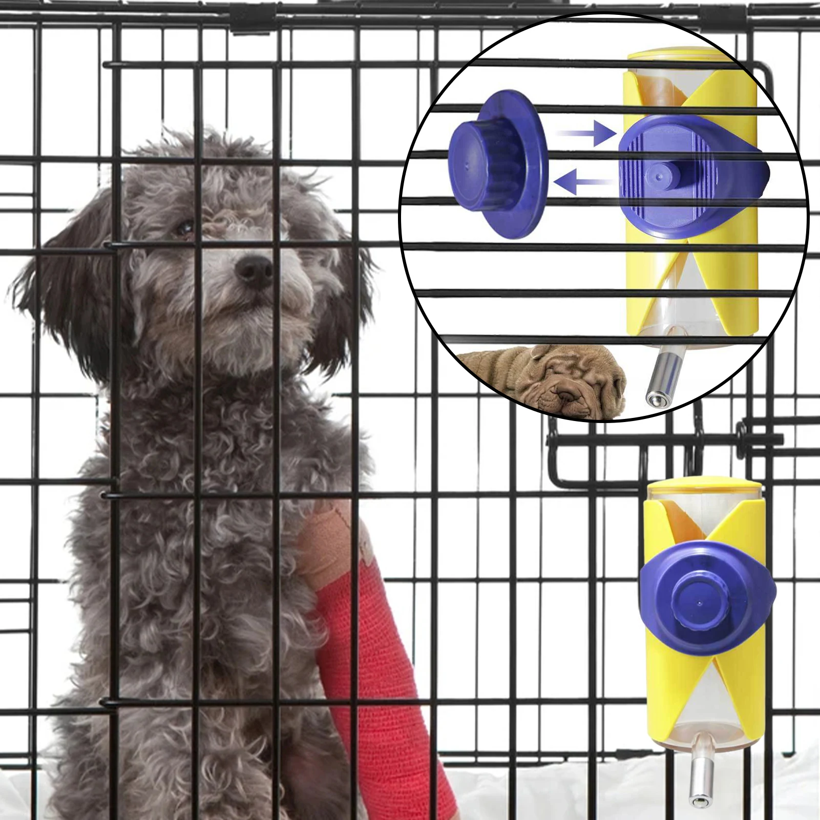 Pet Hanging Cage Water Pet Water Bottle Dispenser Fountain Head Drinker Ball Puppy Dog Cat Pet Automatic Water Drinking
Pet Hanging Cage Water Pet Water Bottle Dispenser Fountain Head Drinker Ball Puppy Dog Cat Pet Automatic Water Drinking