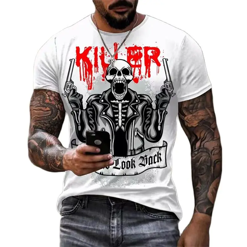 Funny Men's Skull Tshirt 3d Printed Skull Graphic T-shirts For Men Oversized Short Sleeve 6xl Punk Tops Tee Shirt Men Death Tops
Funny Men's Skull Tshirt 3d Printed Skull Graphic T-shirts For Men Oversized Short Sleeve 6xl Punk Tops Tee Shirt Men Death Tops