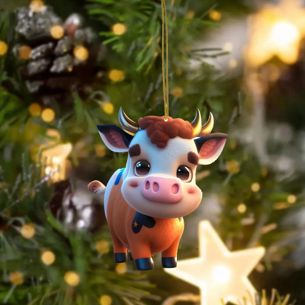 High-quality Plastic Party Decorations Adorable Cow-themed Christmas Decorations Fun Cartoon Calf Pendants for Car Tree
High-quality Plastic Party Decorations Adorable Cow-themed Christmas Decorations Fun Cartoon Calf Pendants for Car Tree