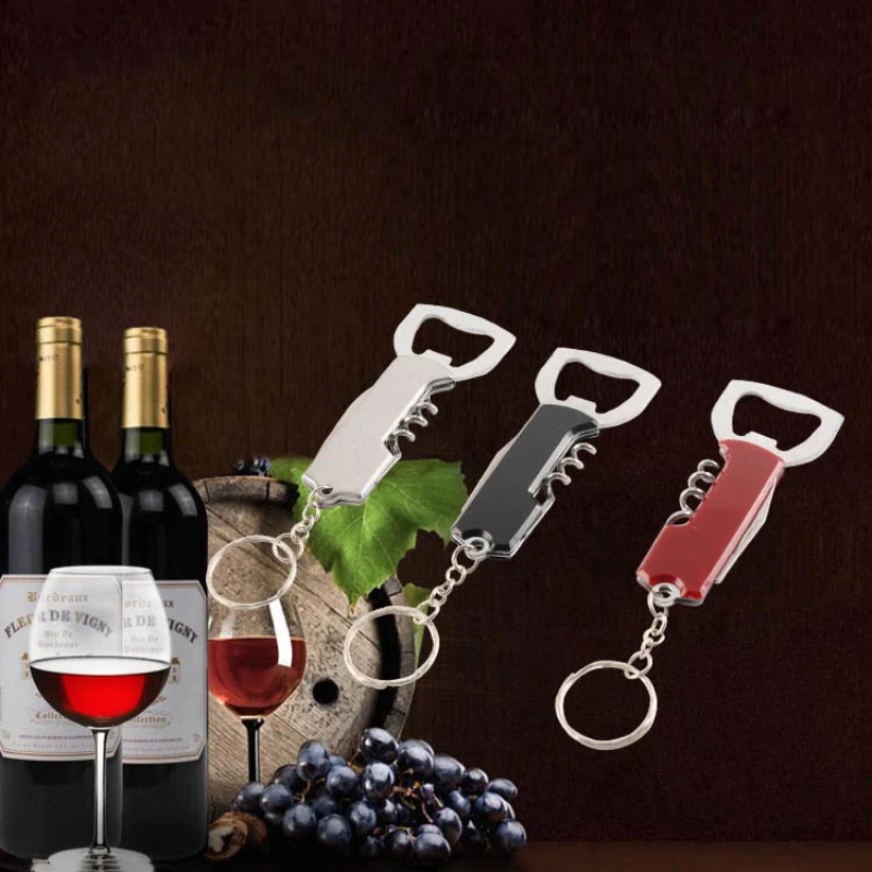 

1 Pcs Portable Mini Bottle Opener Stainless Steel Multifunctional Opener Alloy Key Ring Carry Easily Bar Tool Kitchen Gadgets