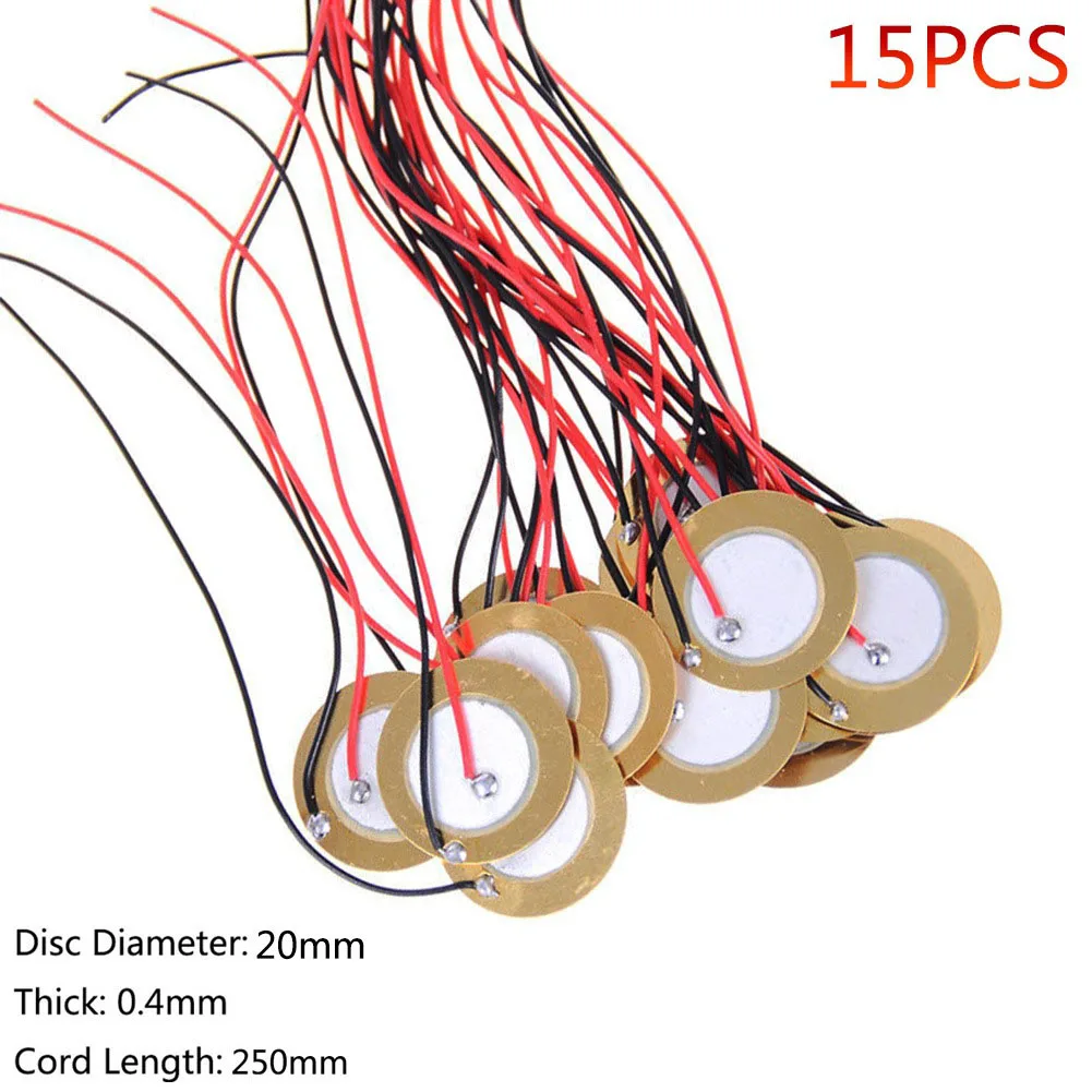 15 PCS 20mm Piezo Discs Transducer Mic Drum Guitar Trigger Acoustic Pickup Foot Stompers Home-made Instruments For Sound
15 PCS 20mm Piezo Discs Transducer Mic Drum Guitar Trigger Acoustic Pickup Foot Stompers Home-made Instruments For Sound