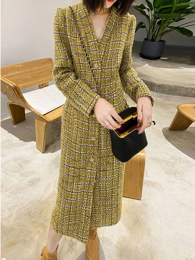 SMTHMA Новое модное корейское элегантное твидовое Платье женское роскошное шикарное повседневное клетчатое тонкое платье женское Шерстяное Платье Vestidos
SMTHMA Новое модное корейское элегантное твидовое Платье женское роскошное шикарное повседневное клетчатое тонкое платье женское Шерстяное Платье Vestidos