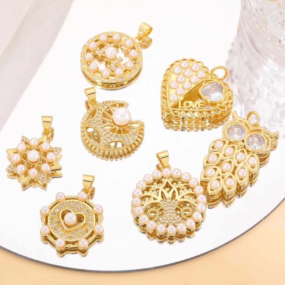 Juya 18K Real Gold Plated Luxury Women's Jewelry Making Handmade Decorative Pearls Love Heart Owl Tree Stars Charms Supplies
Juya 18K Real Gold Plated Luxury Women's Jewelry Making Handmade Decorative Pearls Love Heart Owl Tree Stars Charms Supplies