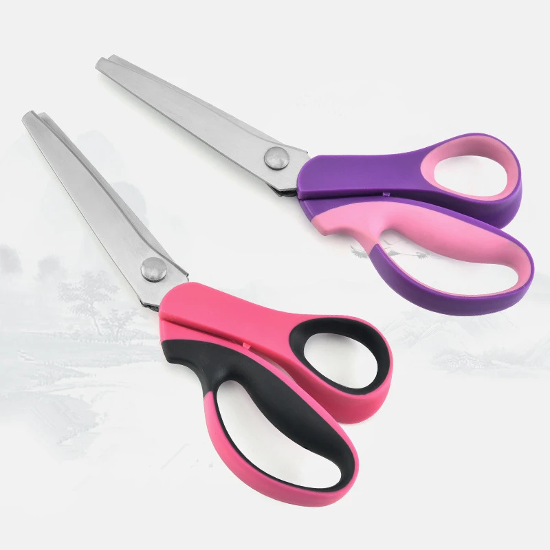 Chisel Pinking Shears Fabrics for Sewing Clothes Stationery Tailor Zigzag Scissors for Fabric Zig Zag Leather Cutter Paper Tools 
Chisel Pinking Shears Fabrics for Sewing Clothes Stationery Tailor Zigzag Scissors for Fabric Zig Zag Leather Cutter Paper Tools