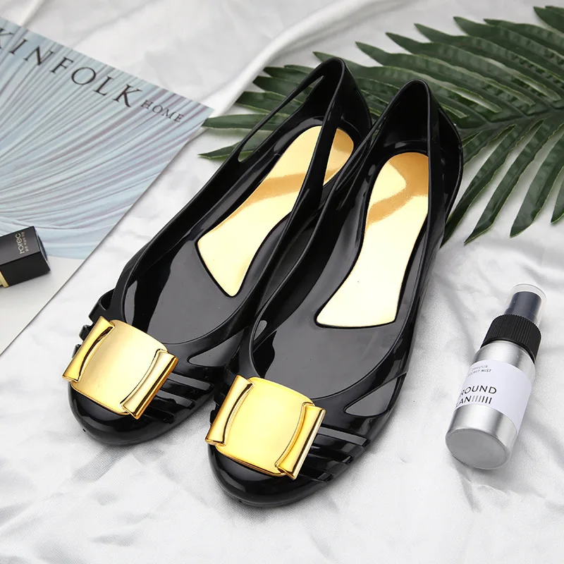 Summer Crystal Jelly Shoes New Women's Round Toe Flat Beach Shoes Square Buckle Wedge Heel PVC Retro Hollow Sandals
Summer Crystal Jelly Shoes New Women's Round Toe Flat Beach Shoes Square Buckle Wedge Heel PVC Retro Hollow Sandals