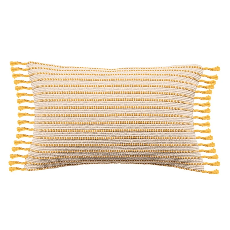 Nordic Boho Throw Pillow Case Striped Woven Knit Fringe Tassel Cushion Cover
Nordic Boho Throw Pillow Case Striped Woven Knit Fringe Tassel Cushion Cover