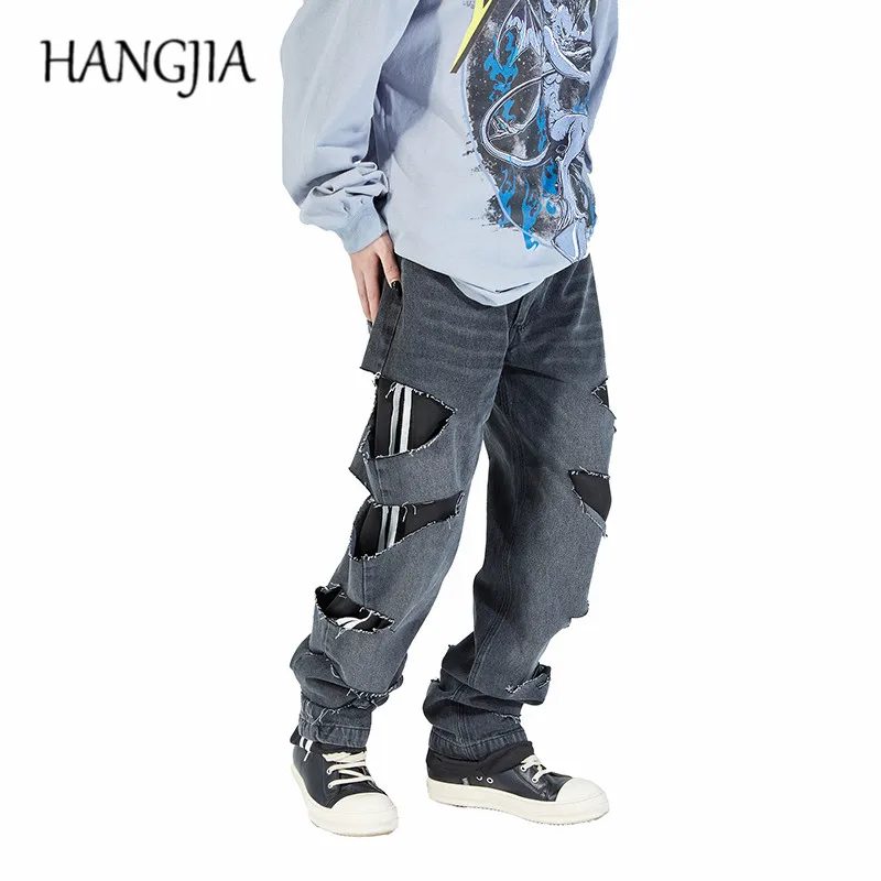 2022 Swag Washed Destroyed Jean Pant Men Blue Black Hip Hop Large Areahole Ripped Denim Trousers Women Urban Streetwear Jeans
2022 Swag Washed Destroyed Jean Pant Men Blue Black Hip Hop Large Areahole Ripped Denim Trousers Women Urban Streetwear Jeans