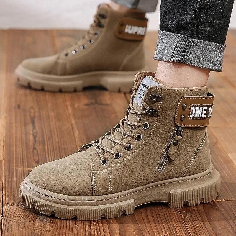 Men Winter Boots Autumn Winter Boots Men Warm High-top Shoes British Style Short Boots Wolf Boots Casual Trend Men Shoes 2022 
Men Winter Boots Autumn Winter Boots Men Warm High-top Shoes British Style Short Boots Wolf Boots Casual Trend Men Shoes 2022