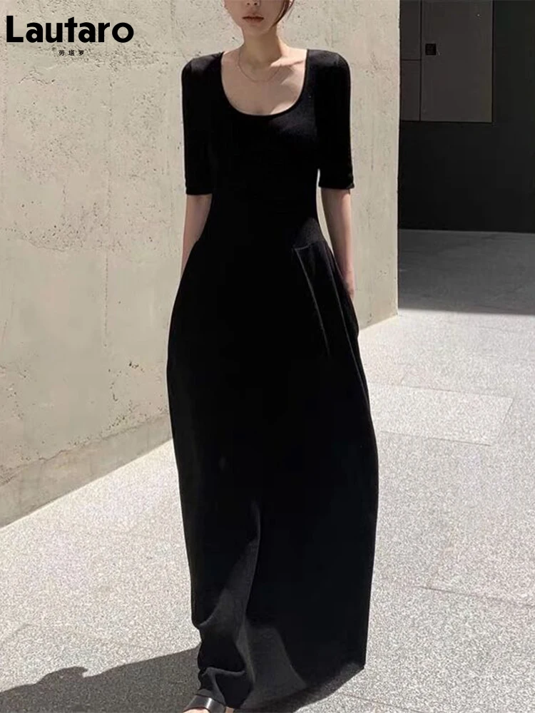 Lautaro летнее винтажное роскошное мягкое эластичное черное хлопковое платье макси для женщин с U-образным вырезом и коротким рукавом элегантн...
Lautaro летнее винтажное роскошное мягкое эластичное черное хлопковое платье макси для женщин с U-образным вырезом и коротким рукавом элегантн...