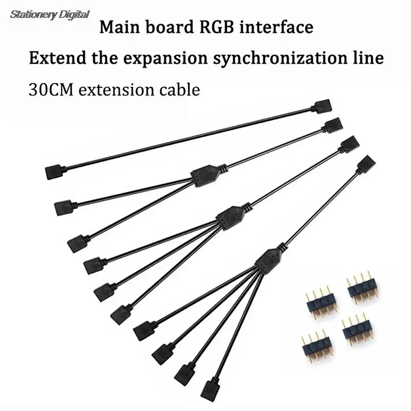 Компьютерная материнская плата RGB разделенный синхронный кабель 12 В 4-контактный Удлинительный кабель 5 в ARGB 3-контактный концентратор
Компьютерная материнская плата RGB разделенный синхронный кабель 12 В 4-контактный Удлинительный кабель 5 в ARGB 3-контактный концентратор
