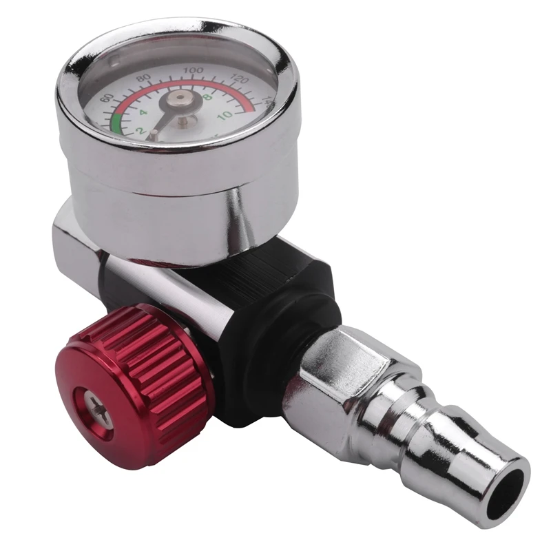 1Pc 1/4 Inch Bsp Mini Air Regulator Valve Tool Durable Small Tail Pressure Gauge 48 X 60Mm With Nozzle For Spray Tool
1Pc 1/4 Inch Bsp Mini Air Regulator Valve Tool Durable Small Tail Pressure Gauge 48 X 60Mm With Nozzle For Spray Tool