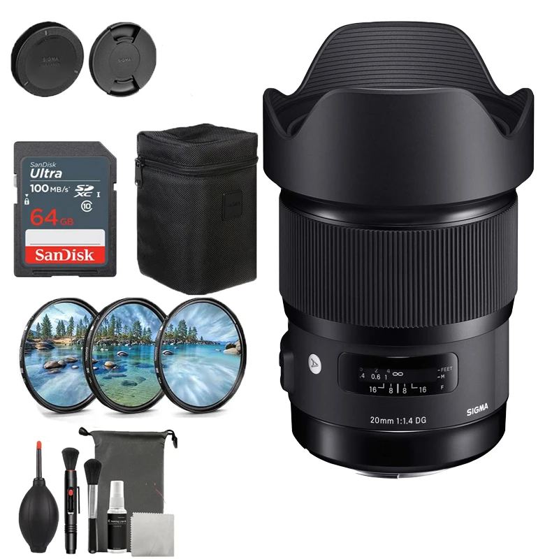 Sigma 20 мм F1.4 DG художественный объектив с полной рамкой широкоугольный объектив Prime для Canon NikonSony E Mount
Sigma 20 мм F1.4 DG художественный объектив с полной рамкой широкоугольный объектив Prime для Canon NikonSony E Mount