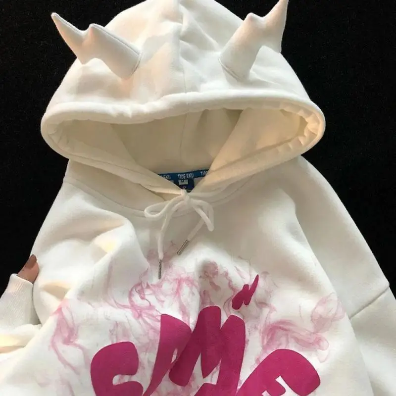 Angel Ears Hooded Letter Women Vintage Gothic Printed Y2k Long-sleeved Sweatshirts Aesthetic Harajuku Pullovers Oversized Hoodie
Angel Ears Hooded Letter Women Vintage Gothic Printed Y2k Long-sleeved Sweatshirts Aesthetic Harajuku Pullovers Oversized Hoodie