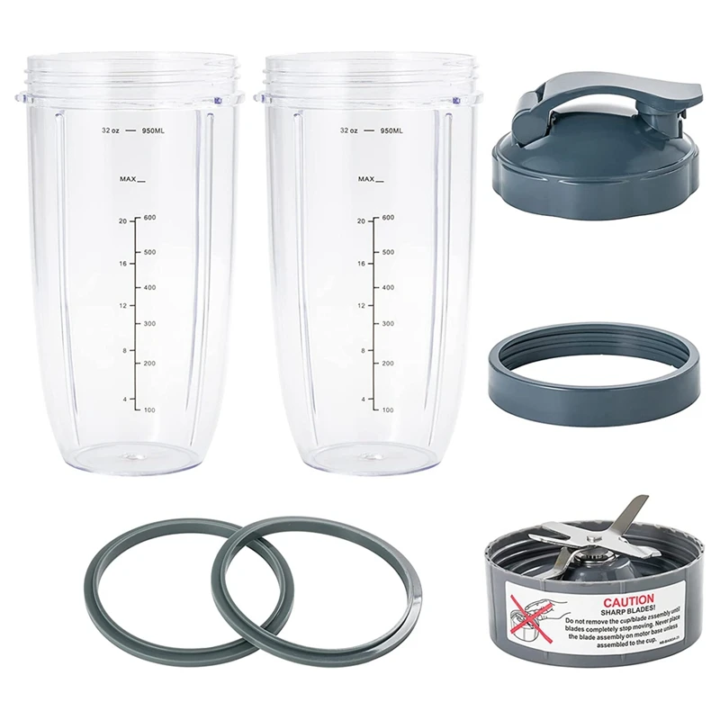 7 шт., чашки и лезвия для блендера Nutribullet, 32 унции, огромная чашка для замены блендера Nutribullet 600 Вт/900 Вт
7 шт., чашки и лезвия для блендера Nutribullet, 32 унции, огромная чашка для замены блендера Nutribullet 600 Вт/900 Вт