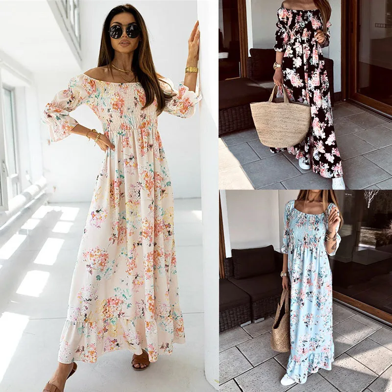 Autumn Elegant Flower Print Maxi Dress For Women Long Sleeve Sexy Off Shoulder Long Dresses 2022 Backless Ruffles Party Dress
Autumn Elegant Flower Print Maxi Dress For Women Long Sleeve Sexy Off Shoulder Long Dresses 2022 Backless Ruffles Party Dress